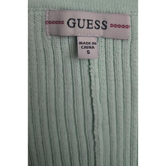 Guess Womens Ribbed Knit Mint Green Maxi Dress S - Picture 2 of 2
